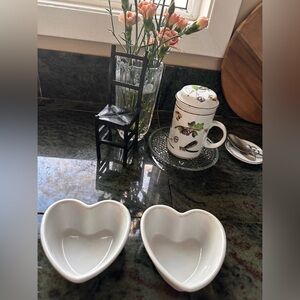 Chantal Pure Solid White Heart-Baking Dish